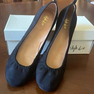 Style & Co Vinnieef suede Flats shoes size 8M new with box